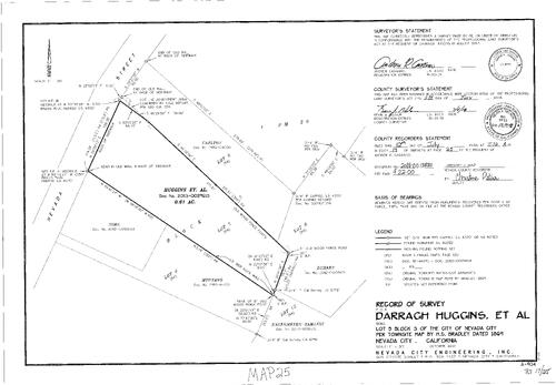 Click to see Record of Survey Book 17, pg. 25 of Nevada County Recorders Survey Maps Book 17