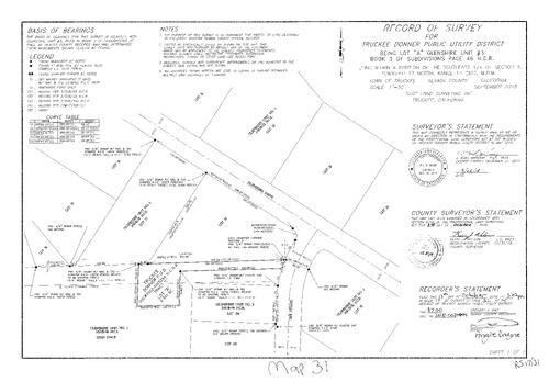 Click to see Record of Survey Book 17, pg. 31 of Nevada County Recorders Survey Maps Book 17