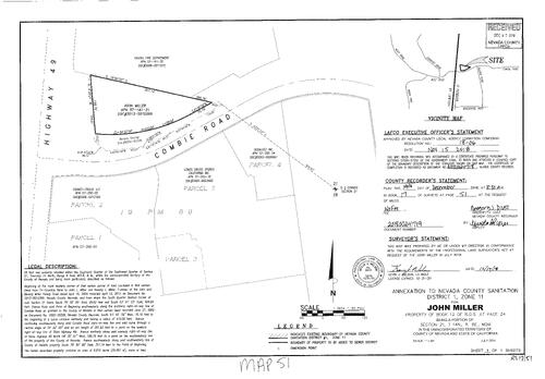 Click to see Record of Survey Book 17, pg. 51 of Nevada County Recorders Survey Maps Book 17