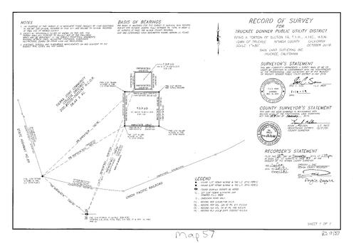 Click to see Record of Survey Book 17, pg. 57 of Nevada County Recorders Survey Maps Book 17