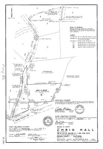 Click to see Survey 17, pg. 82 (2019) of Nevada County Recorders Survey Maps Book 17