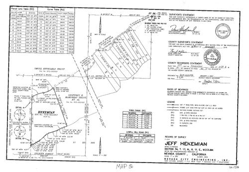 Click to see Record of Survey Book 17, pg. 086 of Nevada County Recorders Survey Maps Book 17