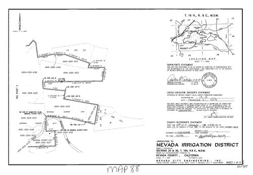 Click to see Survey Book 17, pg. 088 of Nevada County Recorders Survey Maps Book 17