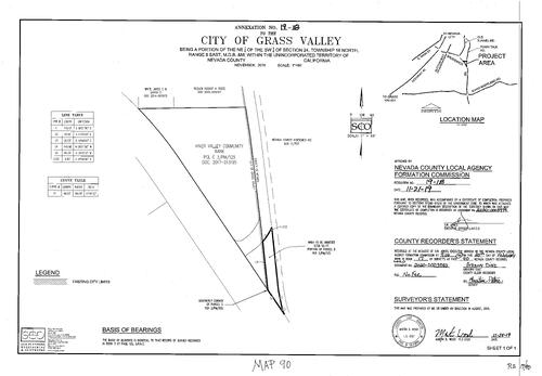 Click to see Survey Book 17, pg. 090 of Nevada County Recorders Survey Maps Book 17