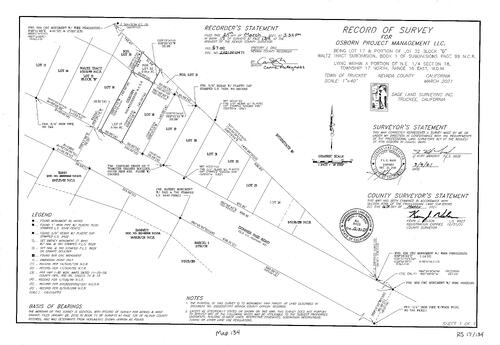 Click to see Survey Book 17, pg. 134 (2021) of Nevada County Recorders Survey Maps Book 17