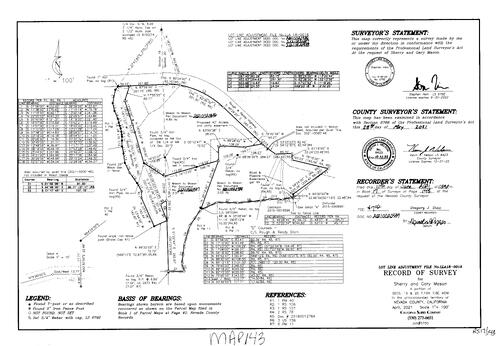 Click to see Survey Book 17, pg. 143 (2021) of Nevada County Recorders Survey Maps Book 17