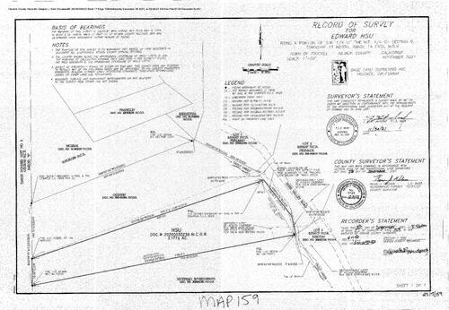 Click to see Record of Survey Book 17, pg. 159, 2021 of Nevada County Recorders Survey Maps Book 17