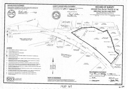 Click to see Record of Survey Book 17, pg. 169 (2022) of Nevada County Recorders Survey Maps Book 17