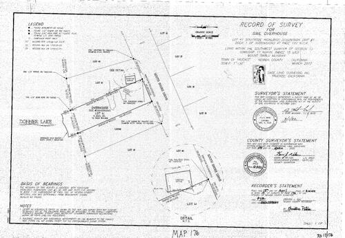 Click to see Record of Survey Book 17, pg. 176 (2022) of Nevada County Recorders Survey Maps Book 17