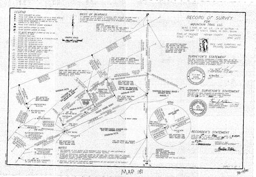 Click to see Record of Survey Book 17, pg. 181 (2022) of Nevada County Recorders Survey Maps Book 17