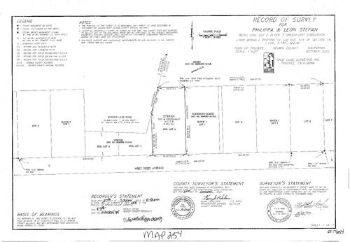 Click to see Record of Survey Book 17 pg. 254 (2023) of Nevada County Recorders Survey Maps Book 17