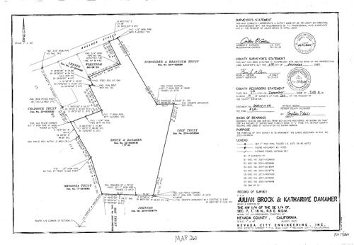 Click to see Record of Survey Book 17, pg. 260 (2023) of Nevada County Recorders Survey Maps Book 17