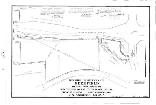 Click to see Record of Survey Book 2, pg. 1 (1961) of Nevada County Recorders Survey Maps Book 2