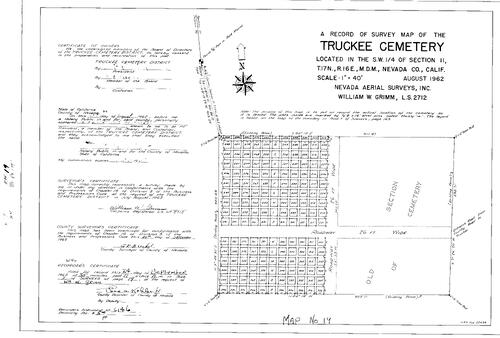 Click to see Record of Survey Book 2, pg. 19 (1962) of Nevada County Recorders Survey Maps Book 2