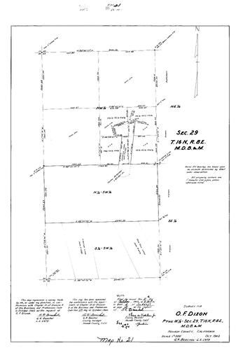 Click to see Record of Survey Book 2, pg. 21 (1962) of Nevada County Recorders Survey Maps Book 2