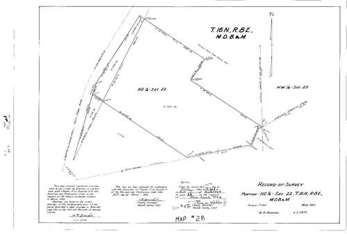 Click to see Record of Survey Book 2, pg. 28 (1963) of Nevada County Recorders Survey Maps Book 2