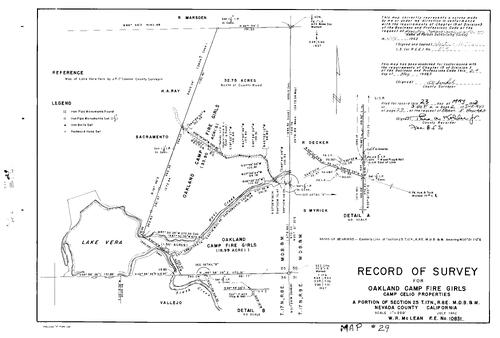 Click to see Record of Survey Book 2, pg. 29 (1963) of Nevada County Recorders Survey Maps Book 2