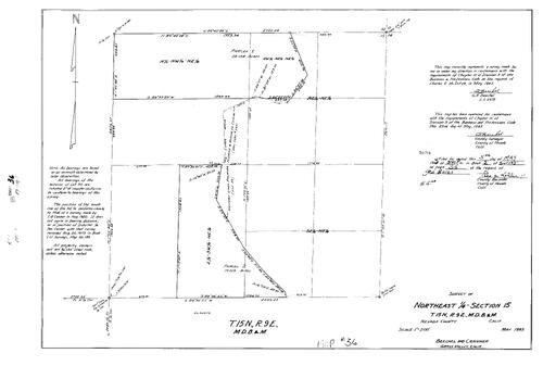 Click to see Record of Survey Book 2, pg. 36 (1964) of Nevada County Recorders Survey Maps Book 2