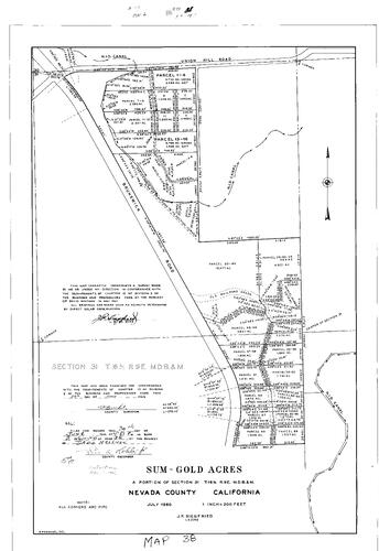 Click to see Record of Survey Book 2, pg. 38 (1964) of Nevada County Recorders Survey Maps Book 2