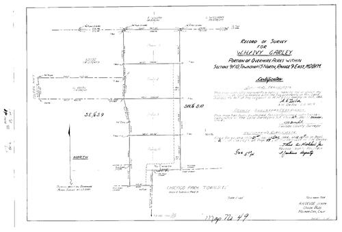 Click to see Record of Survey Book 2, pg. 49 (1964) of Nevada County Recorders Survey Maps Book 2