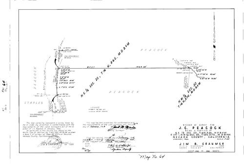 Click to see Survey Book 2, pg. 64 (1966) of Nevada County Recorders Survey Maps Book 2