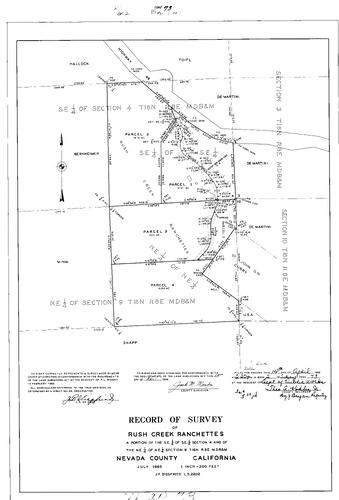 Click to see Survey Book 2, pg. 73 (1966) of Nevada County Recorders Survey Maps Book 2