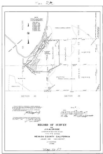 Click to see Survey Book 2, pg. 80 (1966) of Nevada County Recorders Survey Maps Book 2