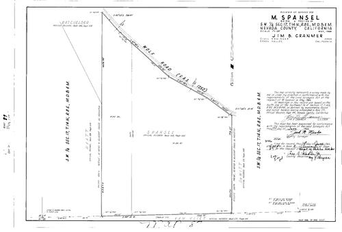 Click to see Record of Survey Book 2, pg. 87 (1966) of Nevada County Recorders Survey Maps Book 2