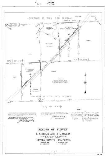 Click to see Record of Survey Book 2, pg. 90 (1966) of Nevada County Recorders Survey Maps Book 2