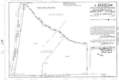 Click to see Record of Survey Book 2, pg. 91 (1966) of Nevada County Recorders Survey Maps Book 2