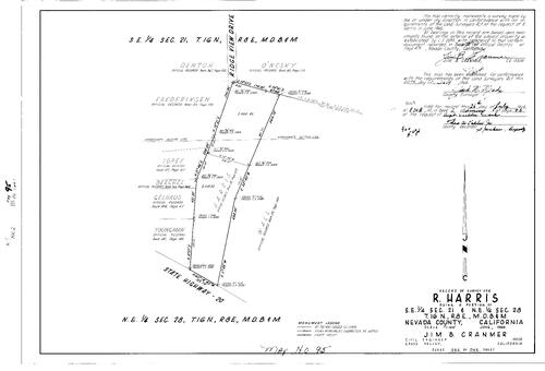 Click to see Record of Survey Book 2, pg. 95 (1966) of Nevada County Recorders Survey Maps Book 2