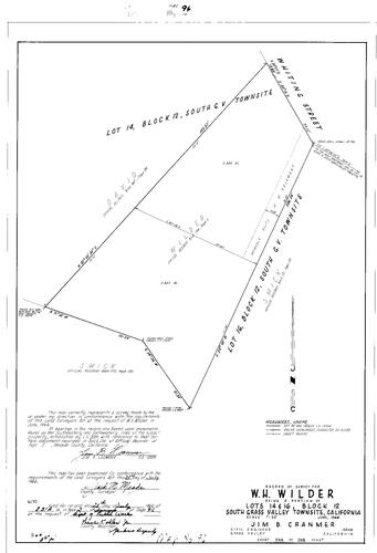 Click to see Record of Survey Book 2, pg. 96 (1966) of Nevada County Recorders Survey Maps Book 2