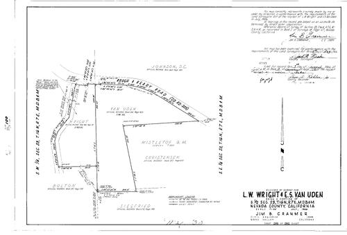 Click to see Record of Survey Book 2, pg. 100 (1966) of Nevada County Recorders Survey Maps Book 2