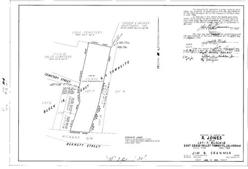 Click to see Record of Survey Book 2, pg. 104 (1966) of Nevada County Recorders Survey Maps Book 2