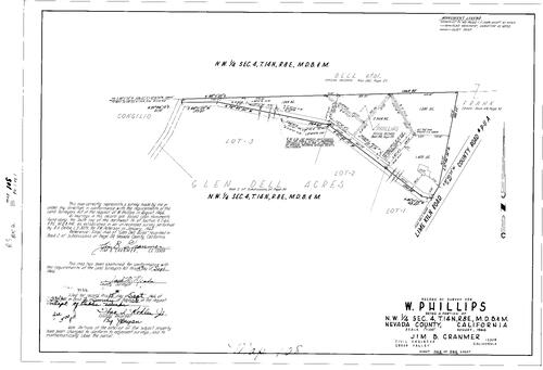 Click to see Record of Survey Book 2, pg. 108 (1966) of Nevada County Recorders Survey Maps Book 2