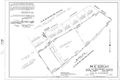 Click to see Record of Survey Book 2, pg. 109 (1966) of Nevada County Recorders Survey Maps Book 2