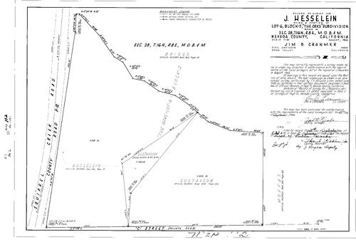 Click to see Record of Survey Book 2, pg. 112 (1966) of Nevada County Recorders Survey Maps Book 2