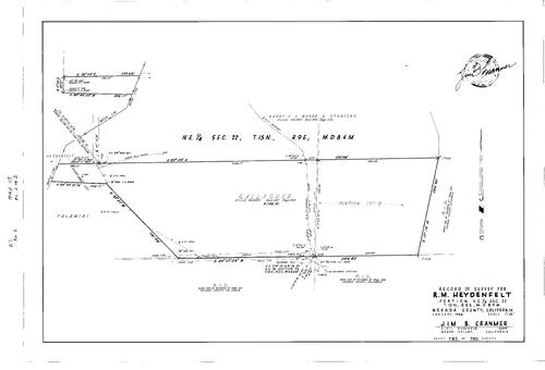 Click to see Record of Survey Book 2, pg. 113 (1966) of Nevada County Recorders Survey Maps Book 2