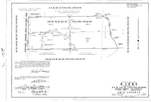 Click to see Record of Survey Book 2, pg. 117 (1966) of Nevada County Recorders Survey Maps Book 2