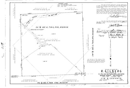 Click to see Record of Survey Book 2, pg. 119 (1966) of Nevada County Recorders Survey Maps Book 2