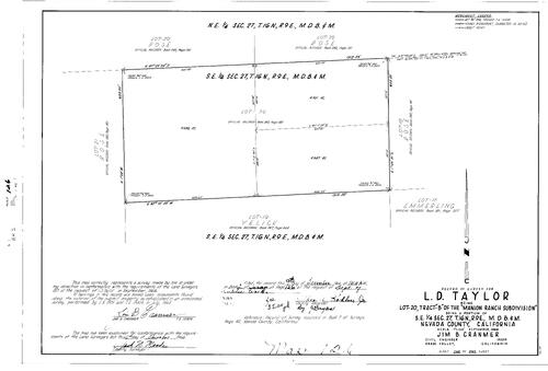 Click to see Record of Survey Book 2, pg. 126 (1966) of Nevada County Recorders Survey Maps Book 2