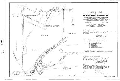 Click to see Record of Survey Book 2, pg. 136 (1967) of Nevada County Recorders Survey Maps Book 2