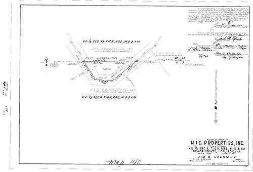 Click to see Record of Survey Book 2, pg. 140 (1967) of Nevada County Recorders Survey Maps Book 2