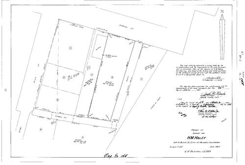 Click to see Record of Survey Book 2, pg. 145 (1967) of Nevada County Recorders Survey Maps Book 2