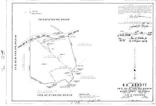 Click to see Record of Survey Book 2, pg. 147 (1967) of Nevada County Recorders Survey Maps Book 2