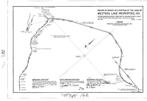 Click to see Record of Survey Book 2, pg. 162 (1967) of Nevada County Recorders Survey Maps Book 2