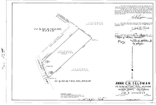Click to see Record of Survey Book 2, pg. 165 (1967) of Nevada County Recorders Survey Maps Book 2