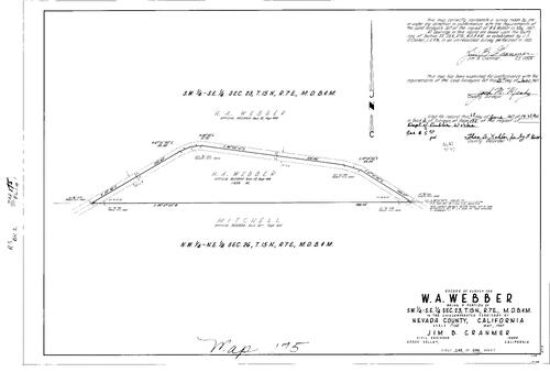 Click to see Record of Survey Book 2, pg. 175 (1967) of Nevada County Recorders Survey Maps Book 2