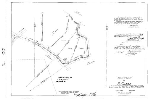 Click to see Record of Survey Book 2, pg. 176 (1967) of Nevada County Recorders Survey Maps Book 2