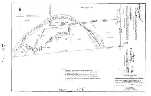 Click to see Record of Survey Book 2, pg. 178 (1967) of Nevada County Recorders Survey Maps Book 2